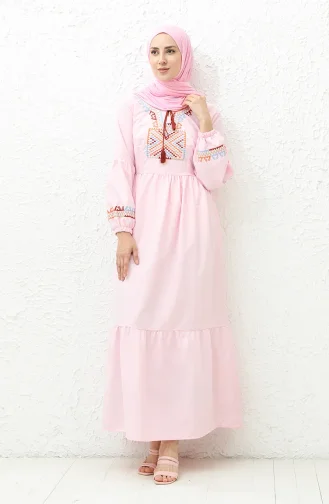 Besticktes Kleid 24Y8968-02 Rosa 24Y8968-02