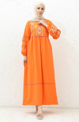 Embroidered Dress 24Y8924-05 Orange 24Y8924-05