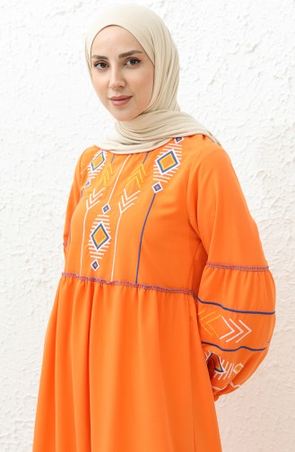 Embroidered Dress 24Y8924-05 Orange 24Y8924-05