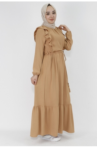 Camel Hijab Dress 26830-02