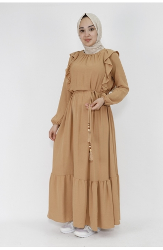 Camel Hijab Dress 26830-02