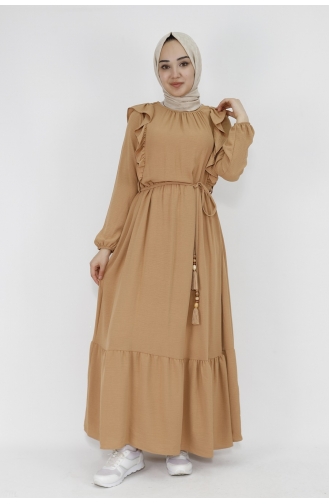 Camel Hijab Dress 26830-02