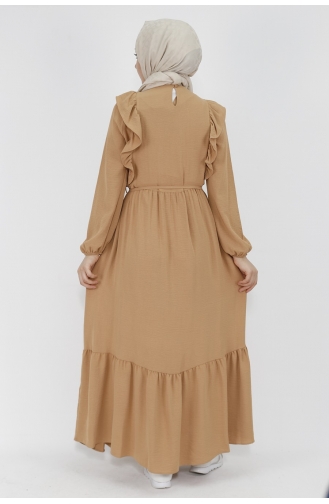 Camel Hijab Dress 26830-02