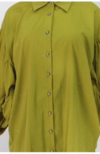 Oil Green Overhemdblouse 8865-01