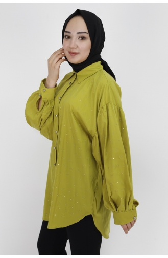 Oil Green Overhemdblouse 8865-01