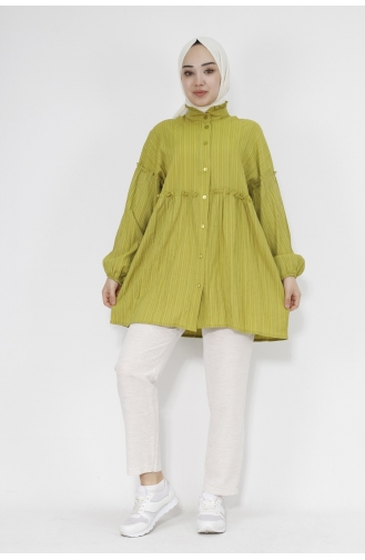 Oil Green Overhemdblouse 71098-01