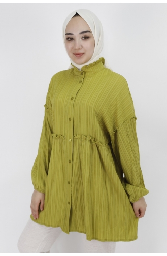 Oil Green Overhemdblouse 71098-01