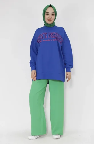 Saks-Blau Pulli 23008-01