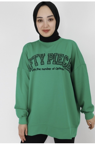 قميص رياضي أخضر حشيشي 23008-02