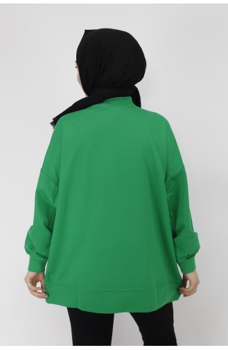 قميص رياضي أخضر حشيشي 23008-02