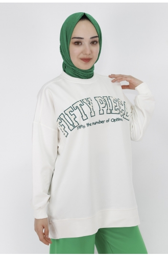 Ecru Sweatshirt 23008-03