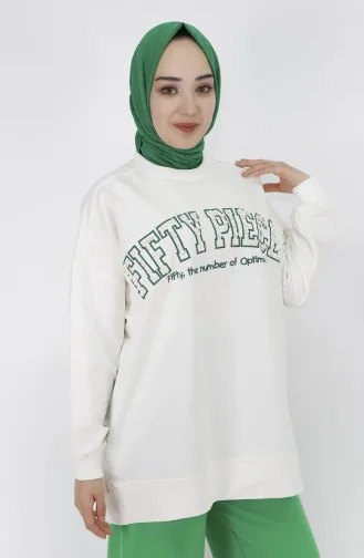 Ecru Sweatshirt 23008-03