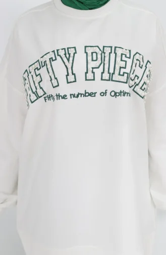 Ecru Sweatshirt 23008-03