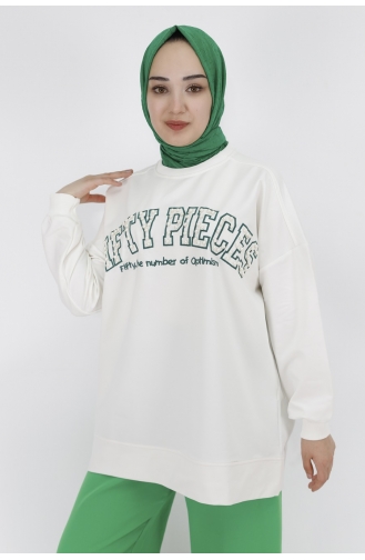 Ecru Sweatshirt 23008-03