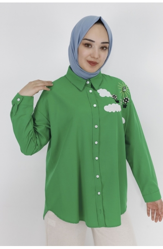 قميص أخضر حشيشي 23186-04
