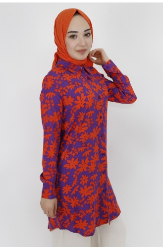 Purple Overhemdblouse 4025-01