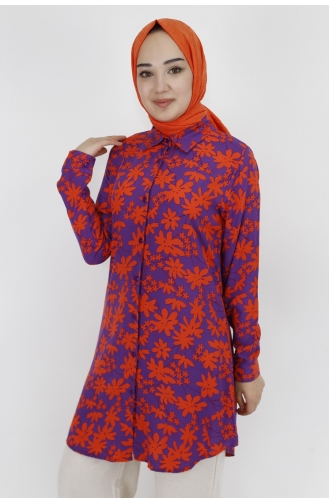 Purple Overhemdblouse 4025-01