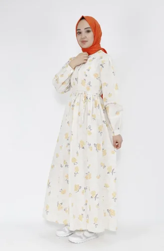 Yellow Hijab Dress 71100-01
