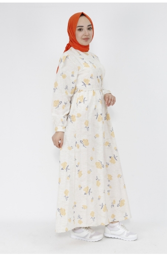Yellow Hijab Dress 71100-01