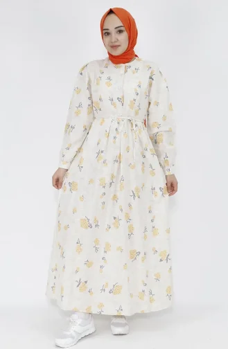 Yellow Hijab Dress 71100-01