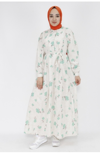 Grün Hijab Kleider 71100-02