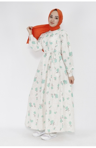 Grün Hijab Kleider 71100-02