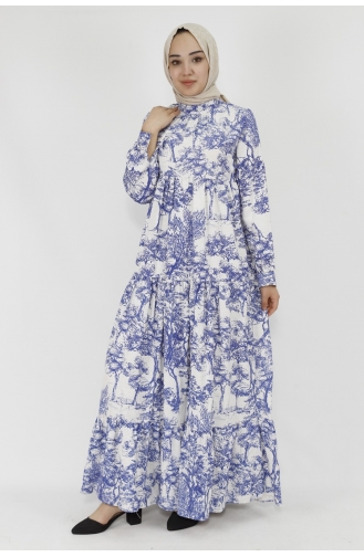 Saxe Hijab Dress 71096-01