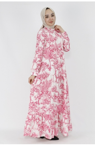 Fuchsia Hijab Dress 71096-02