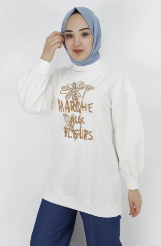 Sweatshirt Blanc 71105-02