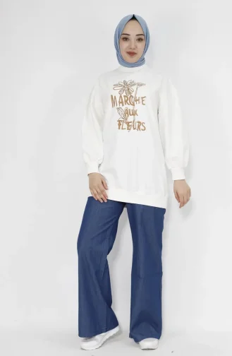 Sweatshirt Blanc 71105-02