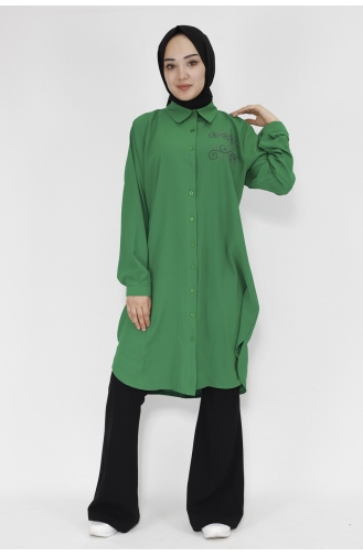 Green Overhemdblouse 10201-02