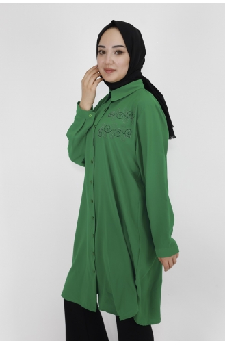Green Overhemdblouse 10201-02