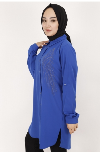 Saxon blue Overhemdblouse 10377-02