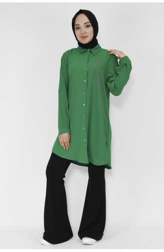 Green Overhemdblouse 10377-03