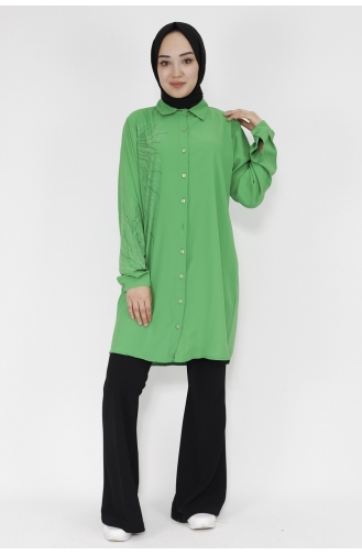 Green Overhemdblouse 10268-03