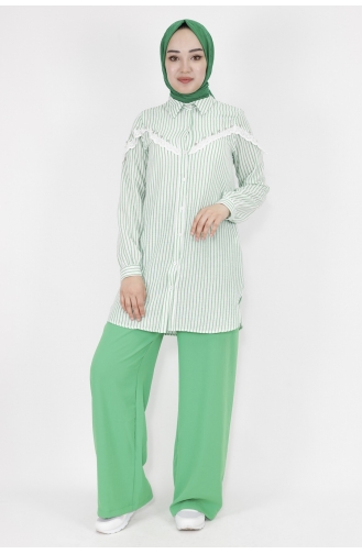 Green Overhemdblouse 10316-03