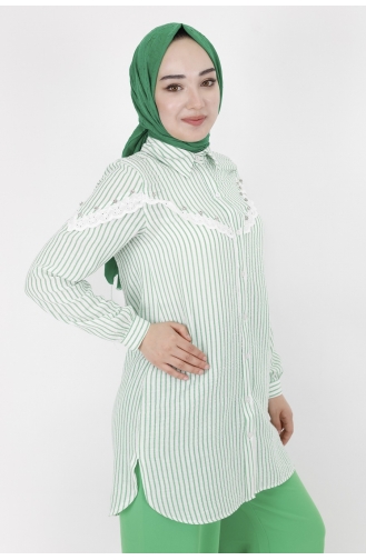 Green Overhemdblouse 10316-03