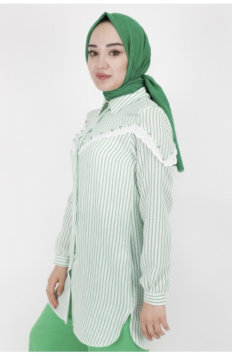 Green Overhemdblouse 10316-03