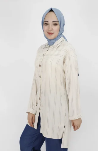 Beige Hemd 8770-01
