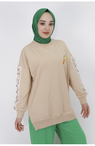 Beige Sweatshirt 23009-01