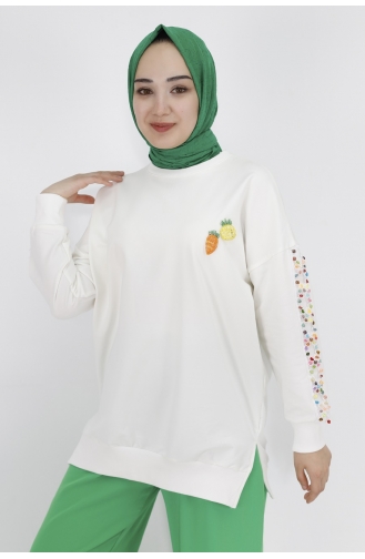 Sweatshirt Ecru 23009-03