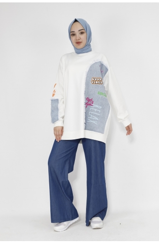 Ecru Sweatshirt 29758-02
