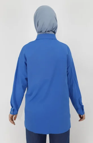 Saks-Blau Hemd 23073-01