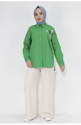 Green Overhemdblouse 23073-02