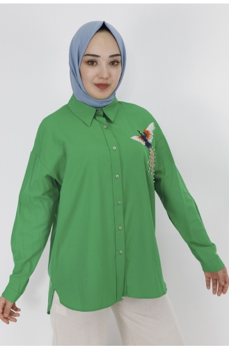 Green Overhemdblouse 23073-02