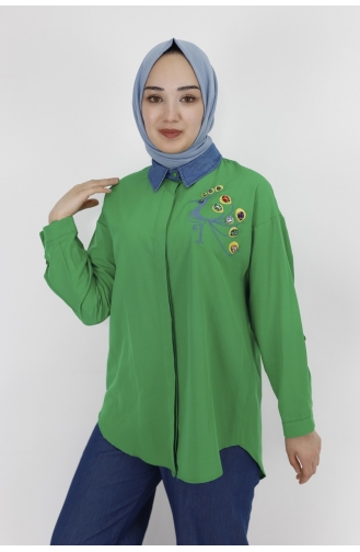قميص أخضر حشيشي 23169-02