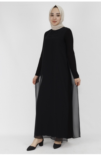 Black Hijab Dress 12447-01