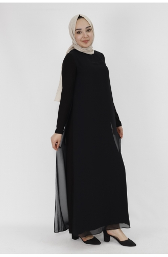 Black Hijab Dress 12447-01