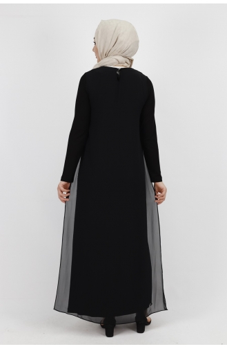 Black Hijab Dress 12447-01