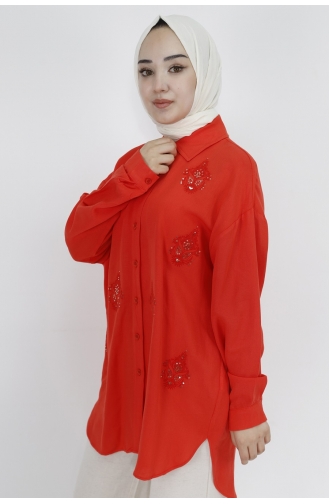 Orange Overhemdblouse 29632-05